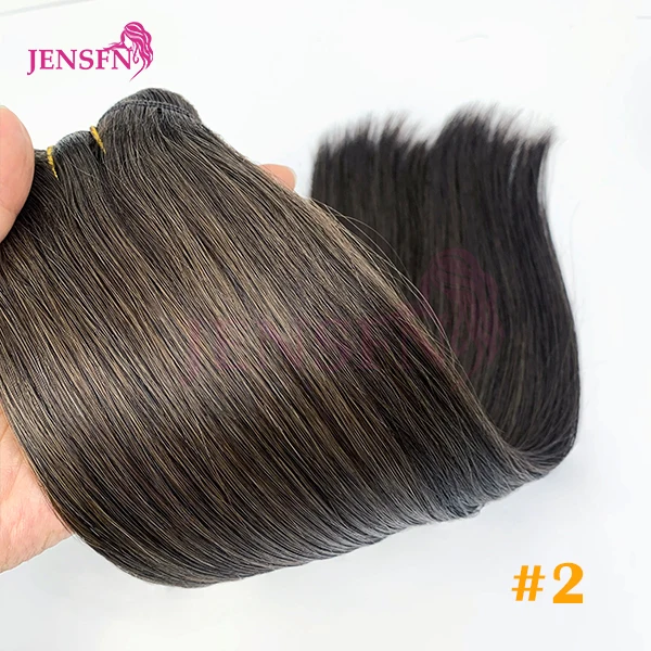 Jensfn Steil 100% Echt Menselijk Haar Inslag Bundels Extensions 50 G/stks 16 "-24" Remy Natuurlijk Haar Naaien In Weaves Bruine Blonde Kleur