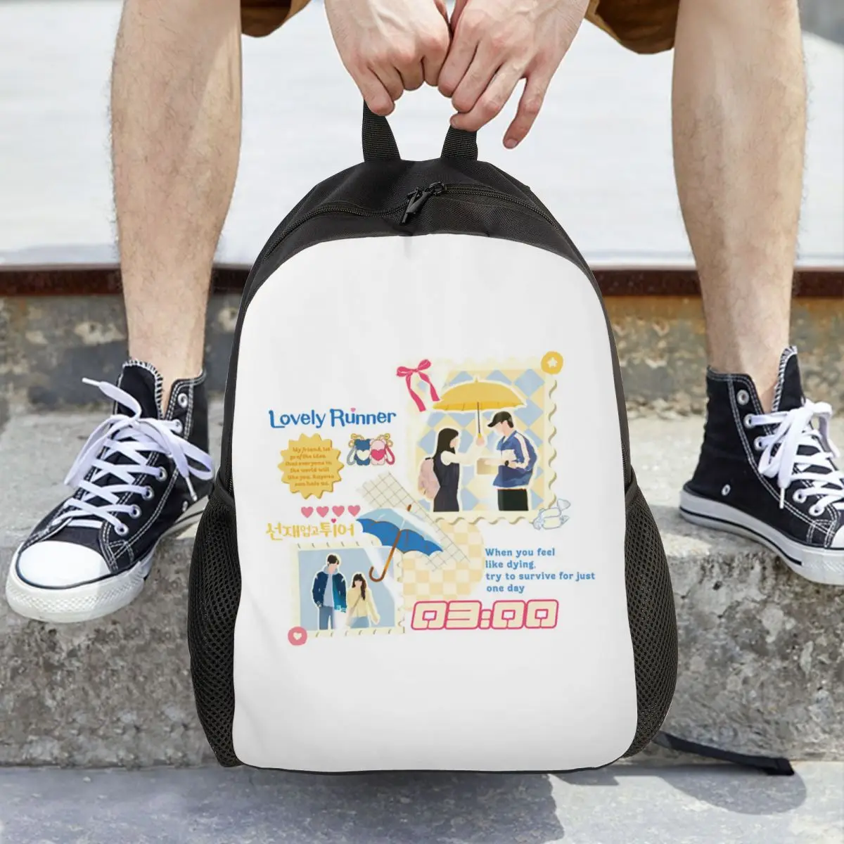 

Lovely Runner Kdrama Backpack Daypack Large Capacity Boys Girls BookBag School Bag Shoulder Bags for Men Women