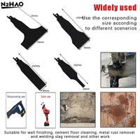 1/4PCS/Set Reciprocating Saw Scraper Blade Saber Shovel Scraping Tool 10/30/50/100mm For Removing Tile Grout Glue Wall Putty