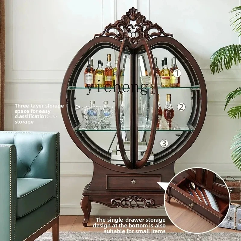 w5- Wall-Mounted Living Room Display Cabinet Glass Wine Storage Cabinet Apple Wine Cabinet living room decoration