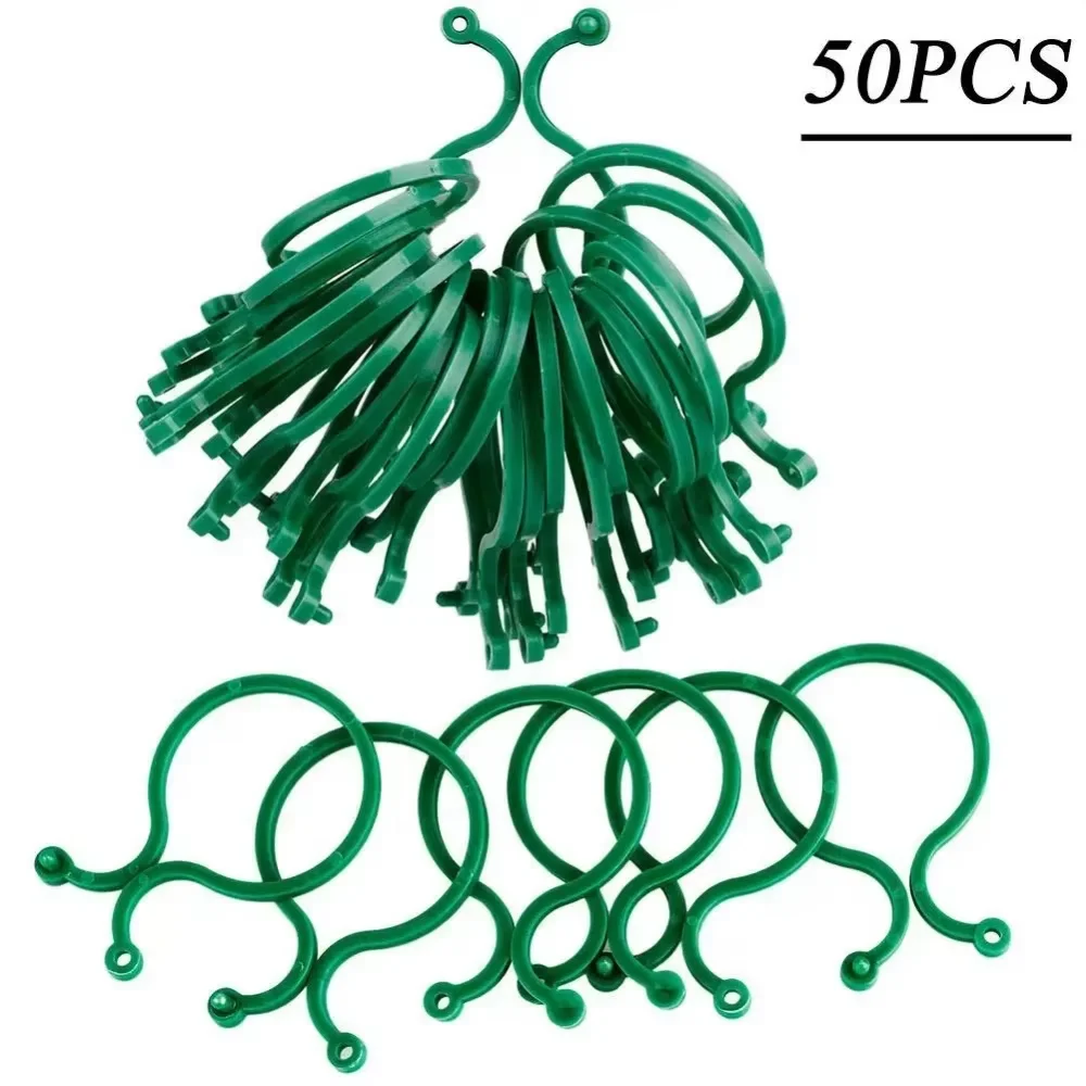 50PCS Garden Plant Clips Garden Plant Stand Trellis Clip Grow Easily & Uprightly with Rattan Vegetable Planter Tool