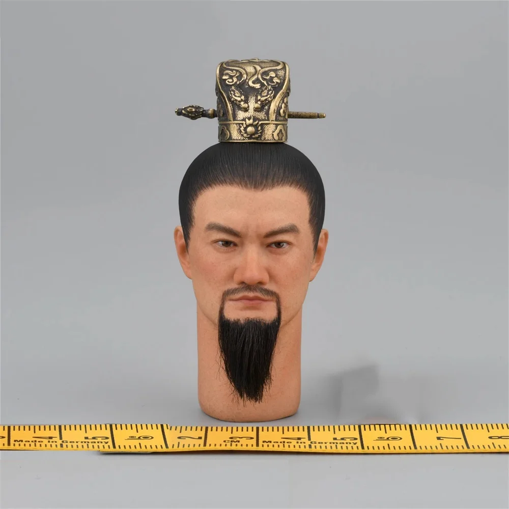 1/6 KLG KLG-R030B سلالة مينغ كوكسينجا الملك ذكر رئيس نحت نحت مع زرع الشعر لمكون مشهد عمل الشكل 12 بوصة #2