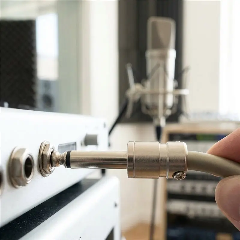 A06F-10Pc 6.35Mm For TS Mini Short Barrelful Zinc Alloy Jack Plug - Screw Lock,For Guitar Pedal Patch Cable,HIFI Audio