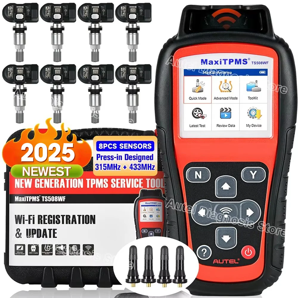 Autel MaxiTPMS TS508WF Kit TPMS Diagnostic Tool With 315/433MHz MX-Sensor TPMS Code Reader 99% Sensors Relearn/Activate PK TS508