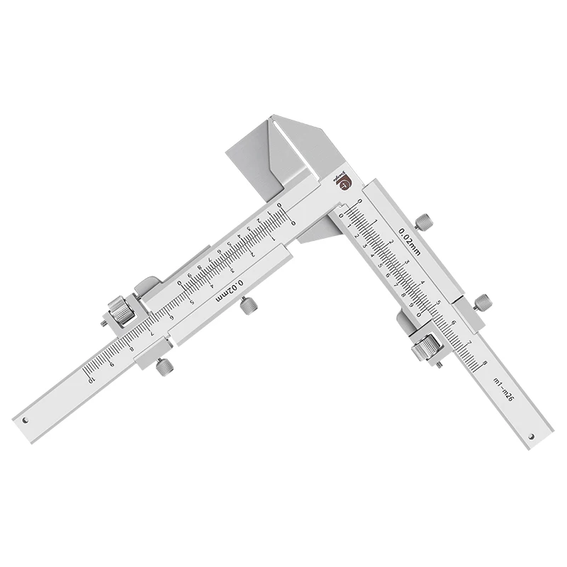 Vernier Tooth Thickness Caliper Mechanical Gear Stainless Steel Modulus Accurate Measurement Tool