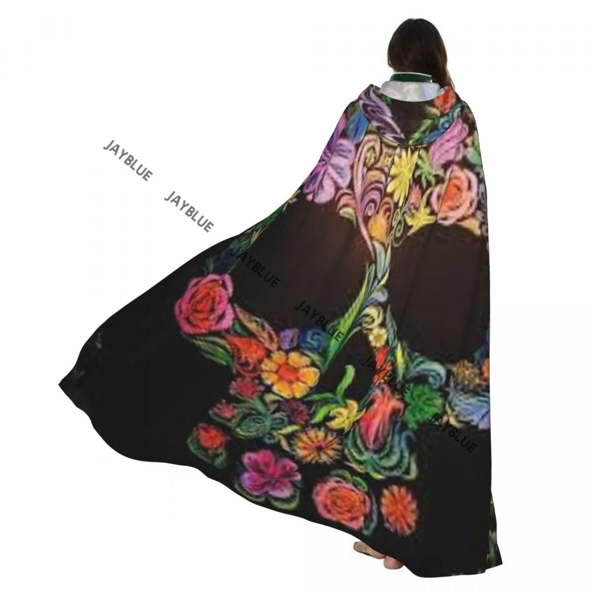 

Плащ с капюшоном из полиэстера, унисекс, накидка ведьмы, аксессуар для костюма