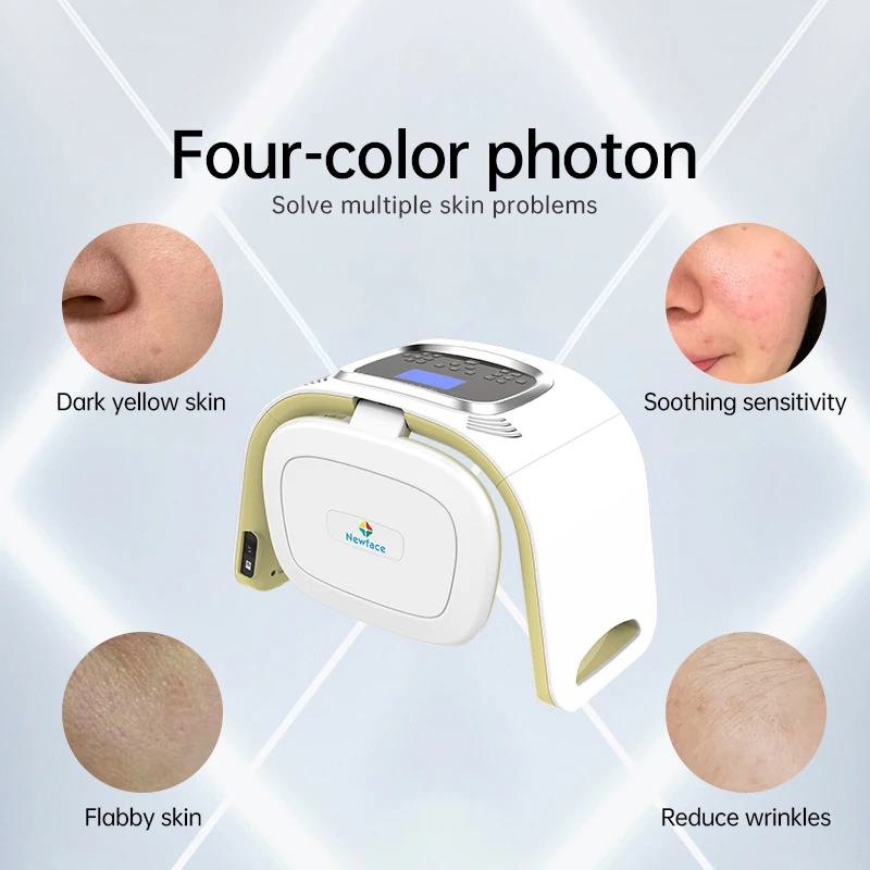 Factory Professional LED Light Facial Mask Face Skin Infra Red Therapy Device Multi 4 Color Photon  Salon Beauty Care Machine