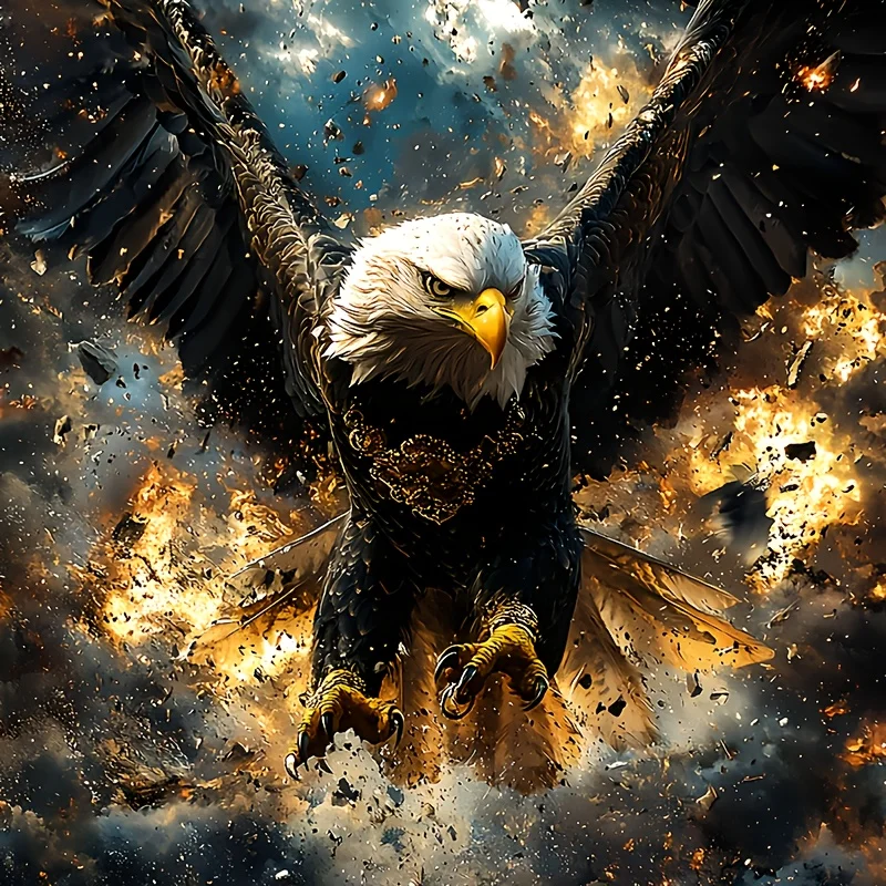 500/1024PCS Jigsaw Puzzle Peaceful Eagle In Flight Scene For Adults Ideal For Stress Relief And Relaxation