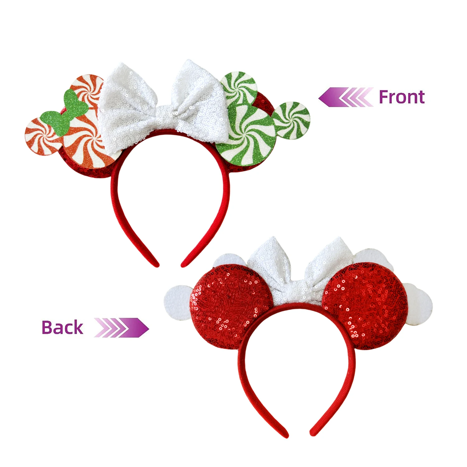 Diadema de Mickey Mouse para mujer, accesorios para el cabello de Navidad, lazo, sombrero de vaquero, diademas de Buzz Lightyear