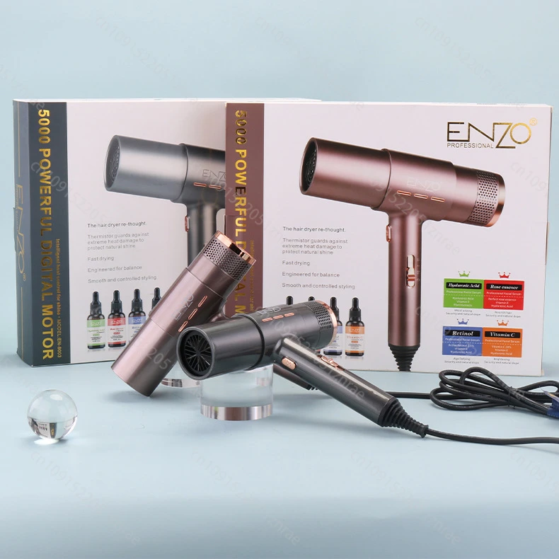 ENZO Professional Hair Dryer Negative Ions Blow Dryer Powerful Strong Wind Hair Machine High Speed Hair Care Blow Dryer