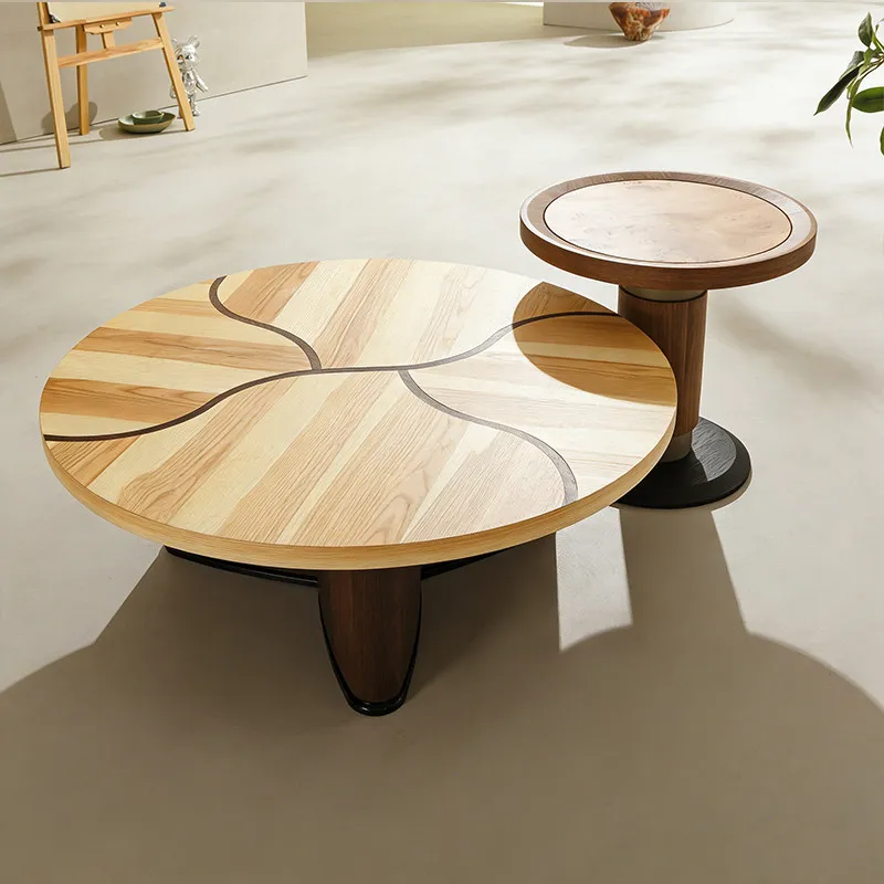 

# Design Classic Mid Ancient Style Round Coffee Table Living Room Designer Creative Small-sized Coffee Table