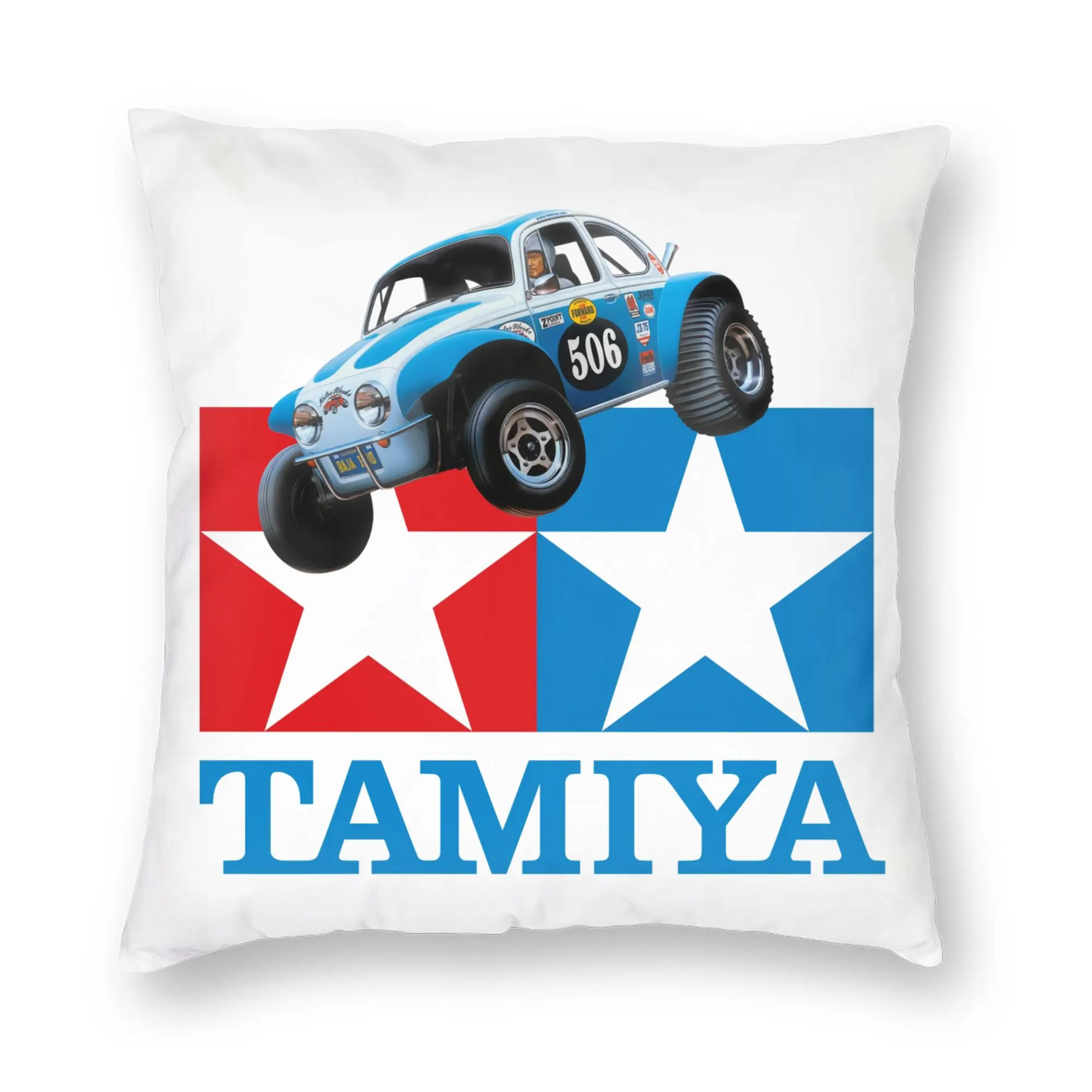 Tamiyas Symbol  buggy RC Cars Pillow Covers Decor Home  Nordic Cushion Cover Soft Pillowcase