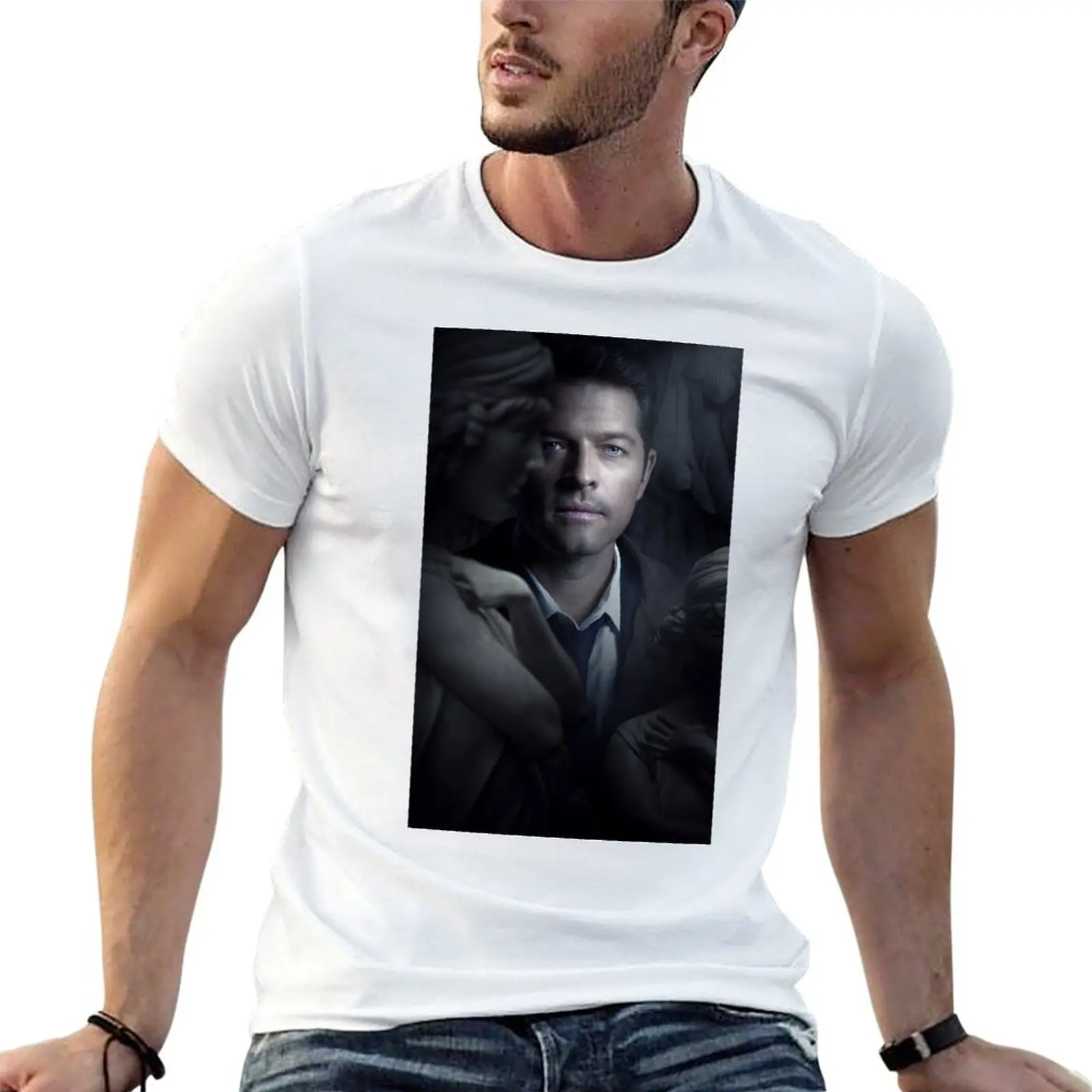 

for cotton t shirts funny shirts T-Shirt CASTIEL humor t quality g dark man men shirts t high