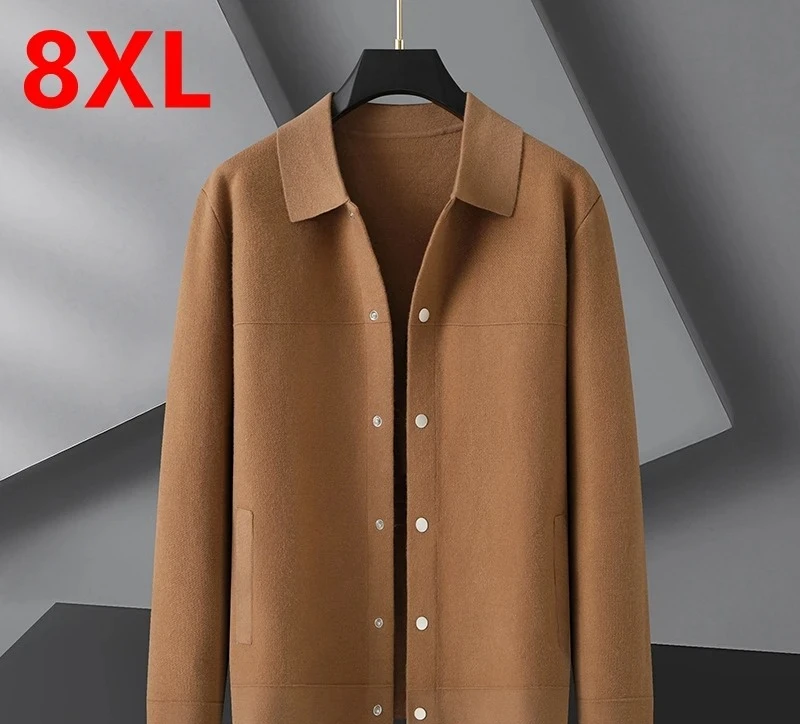 

Big Size Autumn Winter Pullover Knitted Sweater for Men Loose Comfortable 8XL 140kg Cardigan Mens Clothes Men Sweater