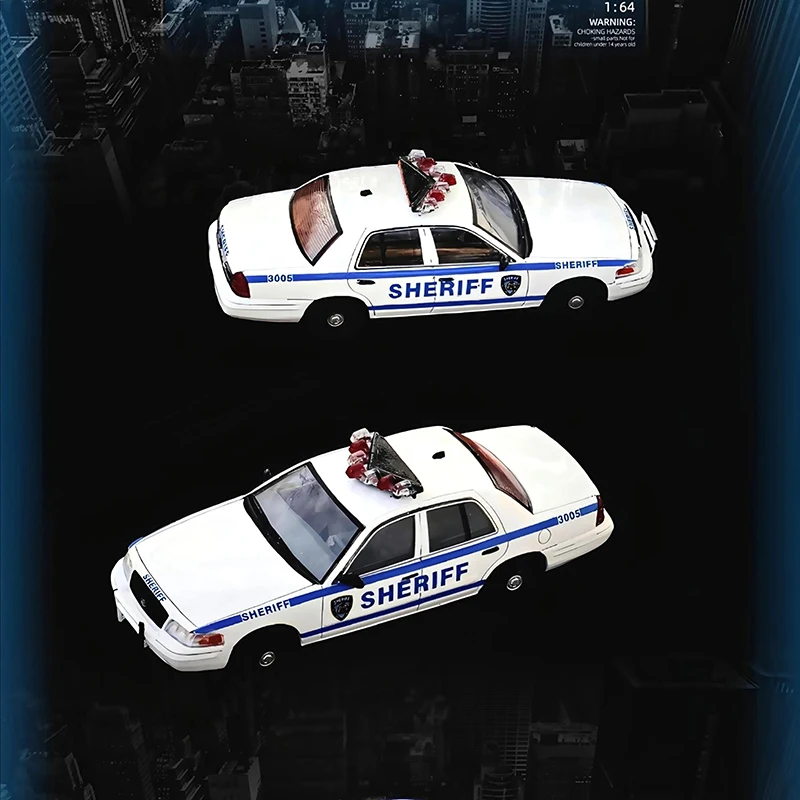 

Коллекционная модель автомобиля GOC MK 1:64 Crown Victoria CV 3005 из сплава, украшенная, для праздничных подарков и игрушек
