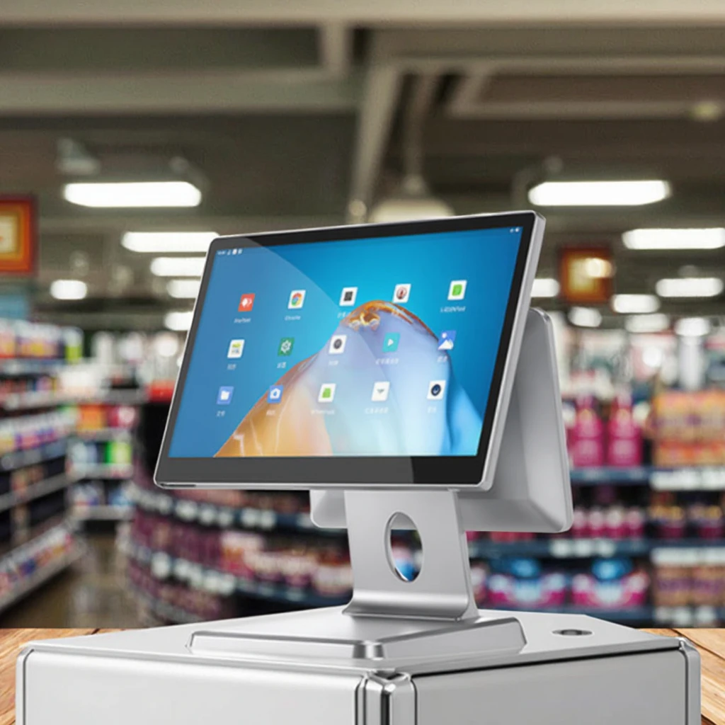

All-In-One 15.6 Inch Dual Touch POS Cash Register Terminal for Supermarket and Restaurant Use