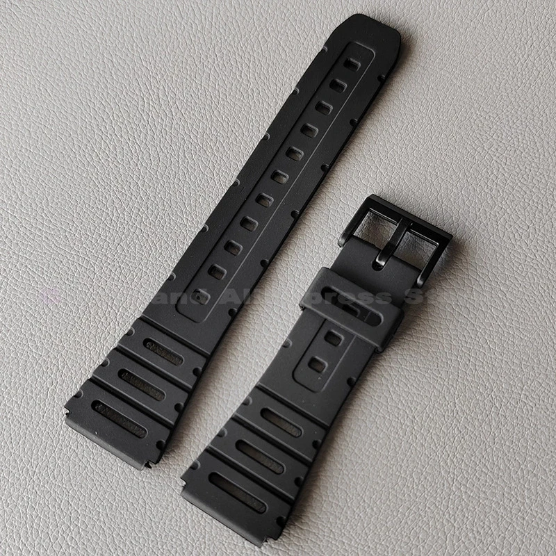 20mm Silicone Watch Straps for Casio CA-53W CA-61W FT-100W Replacement Resin Band Retro Mens Digital Watch with Plastic Strap - view 6