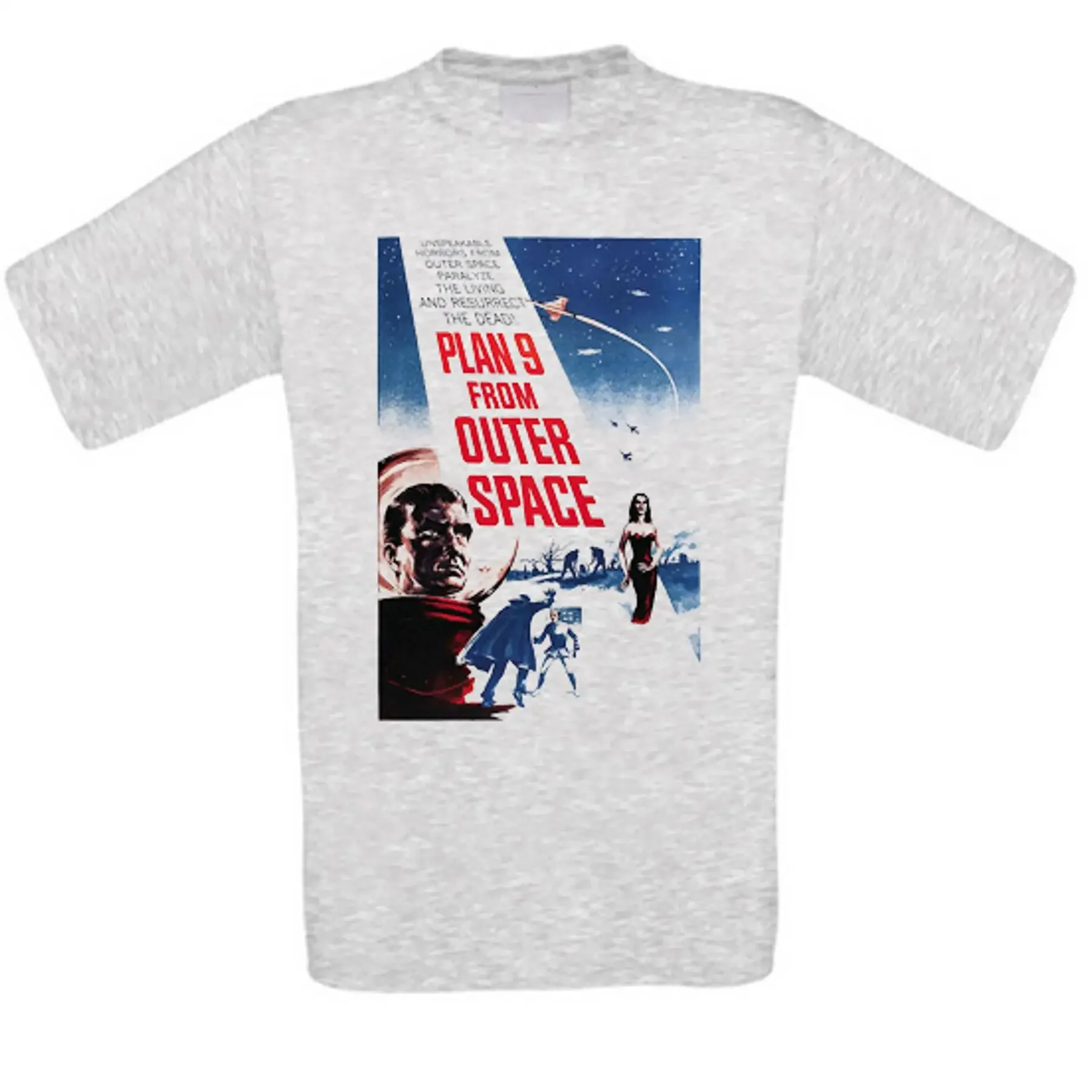 

План 9. От Outer Space Del Espacio Culto Movie Camiseta Todas Tallas