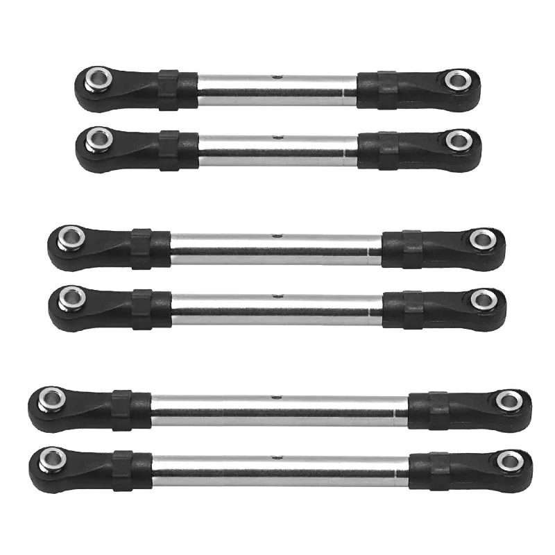 Stainless Steel Turnbuckles Pull Rod Link Rod Steering Rod Set For TRAXXAS Hoss/Slash/Rustler4WD 1/10 RC Car Upgrade Parts Acces