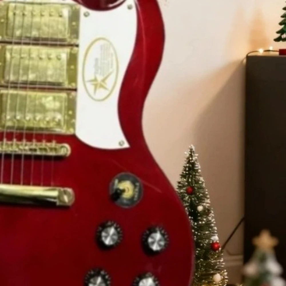 Under Limited Stock Countdown Red SG Electric Guitar HHH Pickups 6 Strings