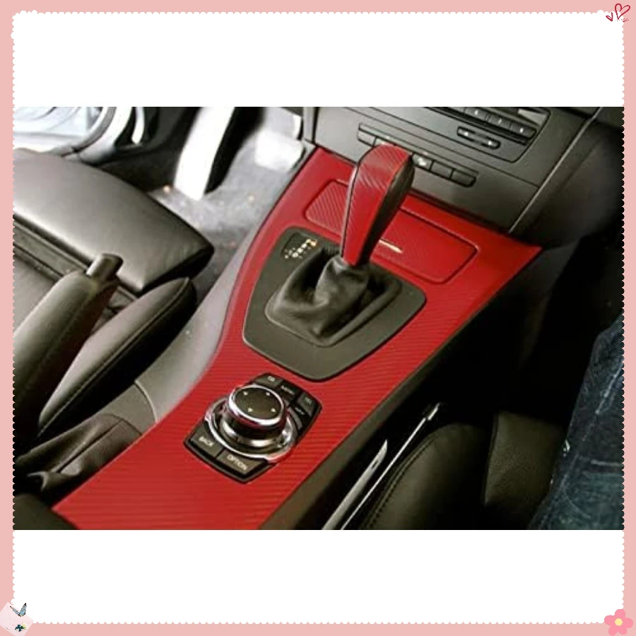 Automotive Adhesive Film, Glossy Red Twill Weave Carbon Wrap with Easy Air Release Technology for Car Hood, Door, Interior Trim