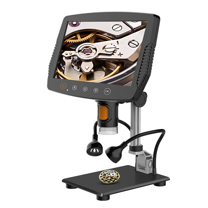 9 Inch Large Screen Digital Microscope Electronic Magnifier for Circuit Board Inspection Repair Coin Collection Soldering PCB
