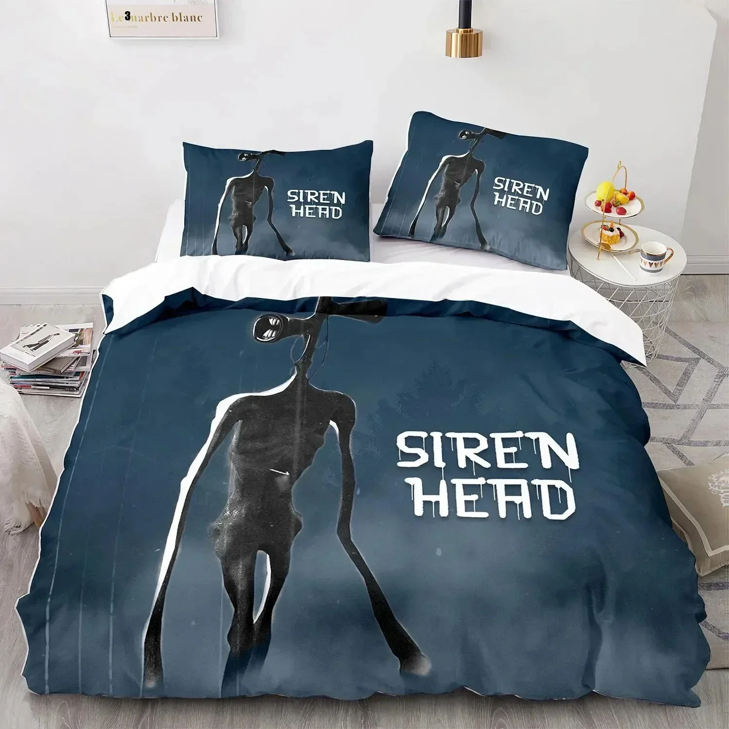 Luxury New 3D Print Siren Head Comfortable Duvet Quilt Cover Pillowcase Bedding Set Children Bedroom Decoration Home Textile
