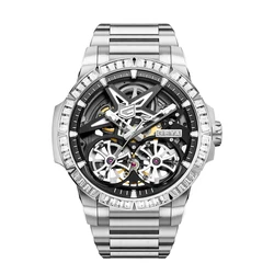 GEYA BigBang Series Automatic Mechanical Watch Stainless Steel 50M Waterproof Racing Men's Wristwatch 78176