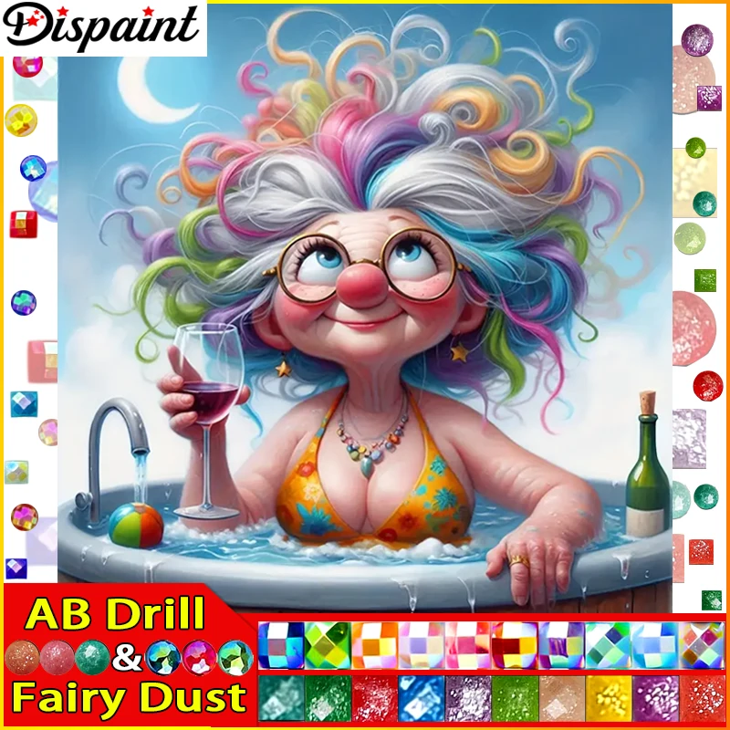 Dispaint Fairy Dust AB Diamond Painting Full Square/Round Diamond 