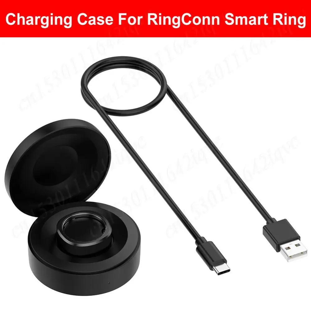 590mAh Charging Case Type-C Port Charger Case with Charging Cable Replacement Charger Case for RingConn Smart Ring Accessories