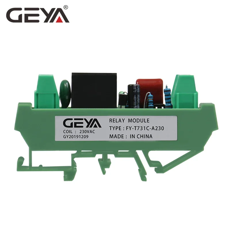 GEYA 1 Channel Relay Module AC/DC 5V 24V 12V 48V 110V 230VAC Din Rail Mounted GSM Relay Control Timer Module