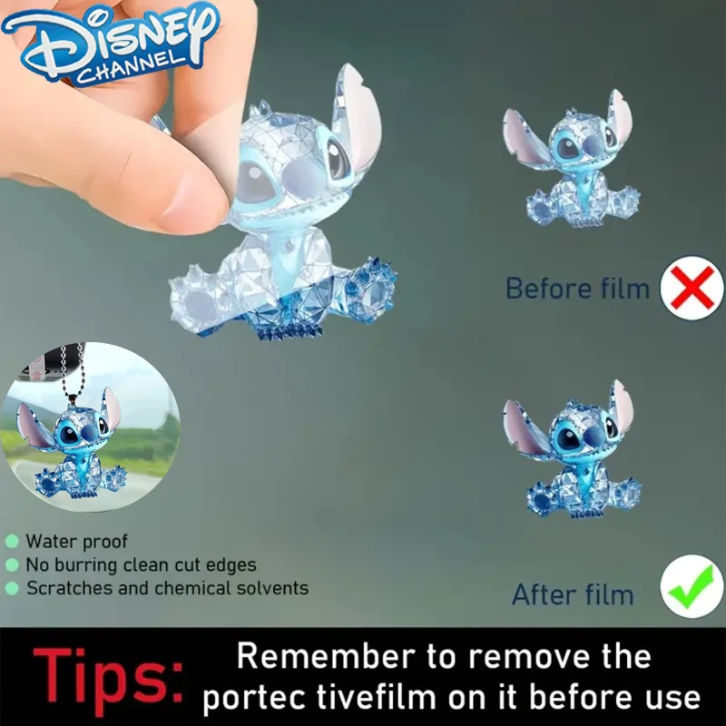 

2025 Disney Stitch New Cute Pendant Cartoon Decorative Toy 2D Flat Bag Car Decoration Accessories Children's Toys Holiday Gifts