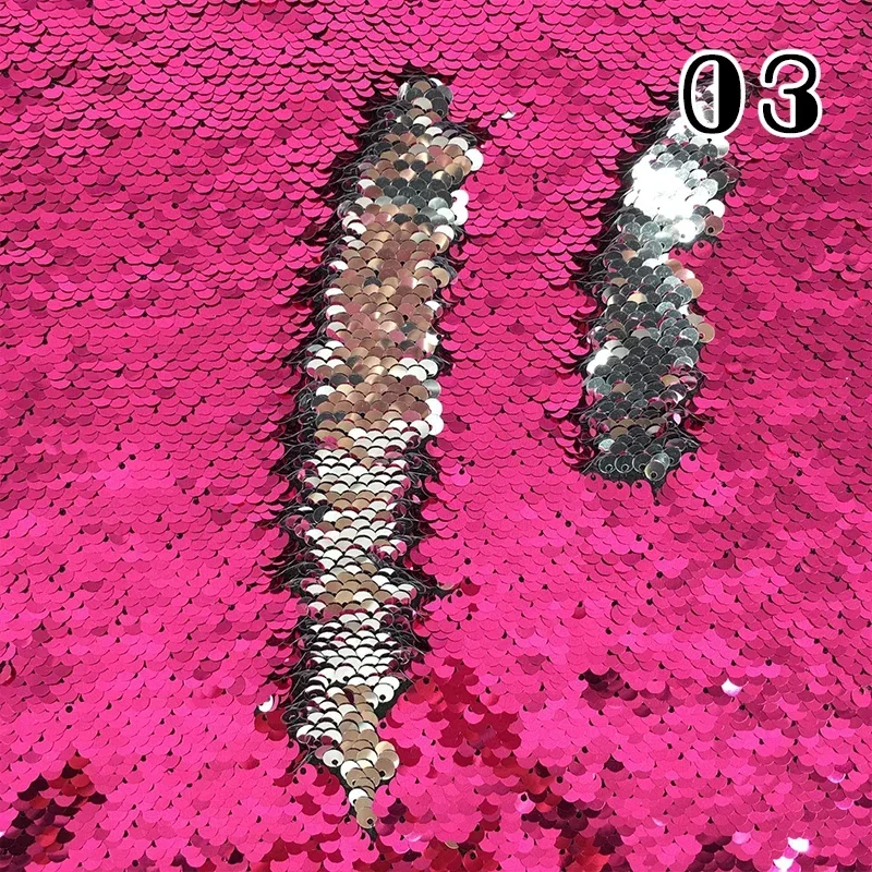 Reversible Sequin Fabric Double-Sided Flip Glitter Fabrics for DIY Evening Dress Creative Clothing Sewing Cloth Background Decor