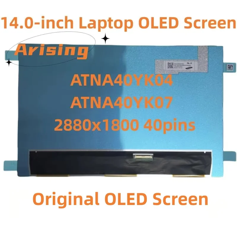 

14-дюймовый OLED-экран для ноутбука ATNA40YK04 ATNA40YK04-0 ATNA40YK07 ATNA40YK07-0 для Asus Zenbook 14 m3400 m3400qa 2,8k 90 Гц без сенсорного экрана