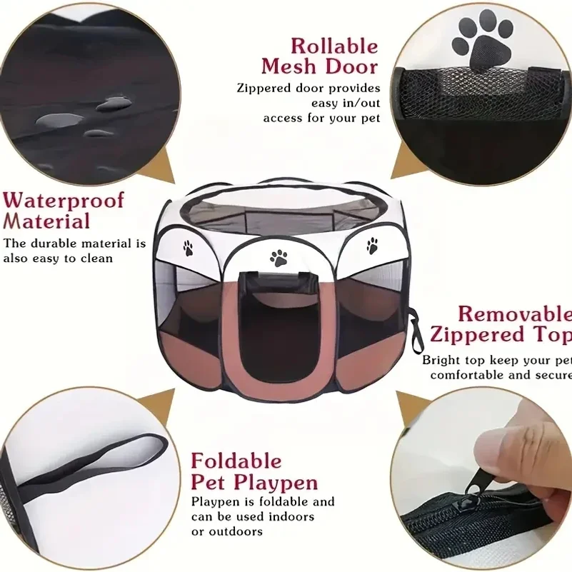Cercado octogonal para gatos,  - Outdoor Camping Dog Fence avaliação e preço
