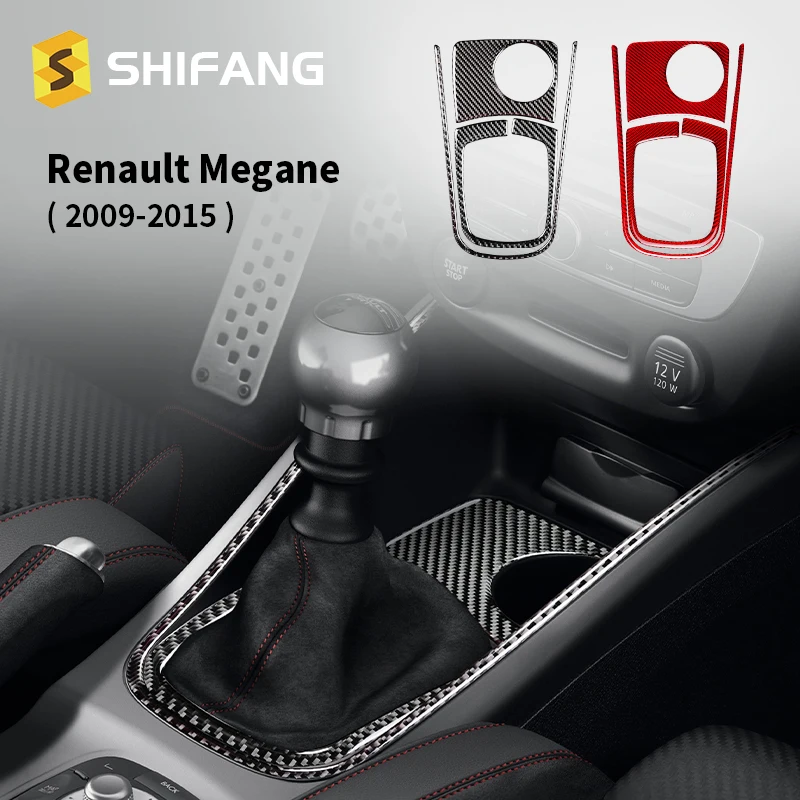 

Gear Shift Panel Trim Sticker Real Soft Carbon Fiber For Renault Fluence Megane 3 RS 2009 2010 2011 2012 2013 2014 2015 LHD RHD
