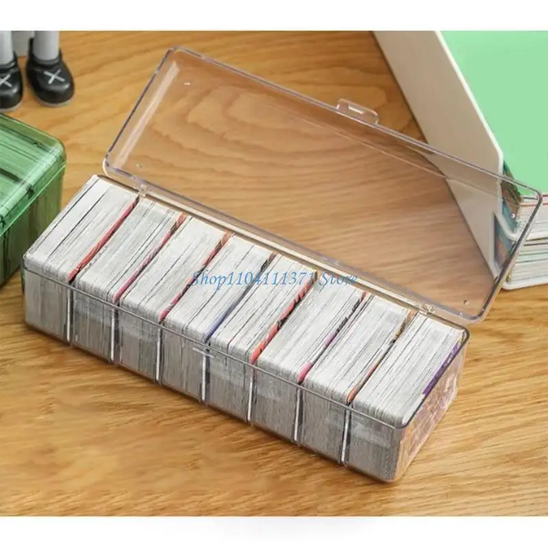 

P9FC Playing Card Storage Box Clear Plastic Card Divider Box Small Card Collection Organizers Large Capacity Card Container