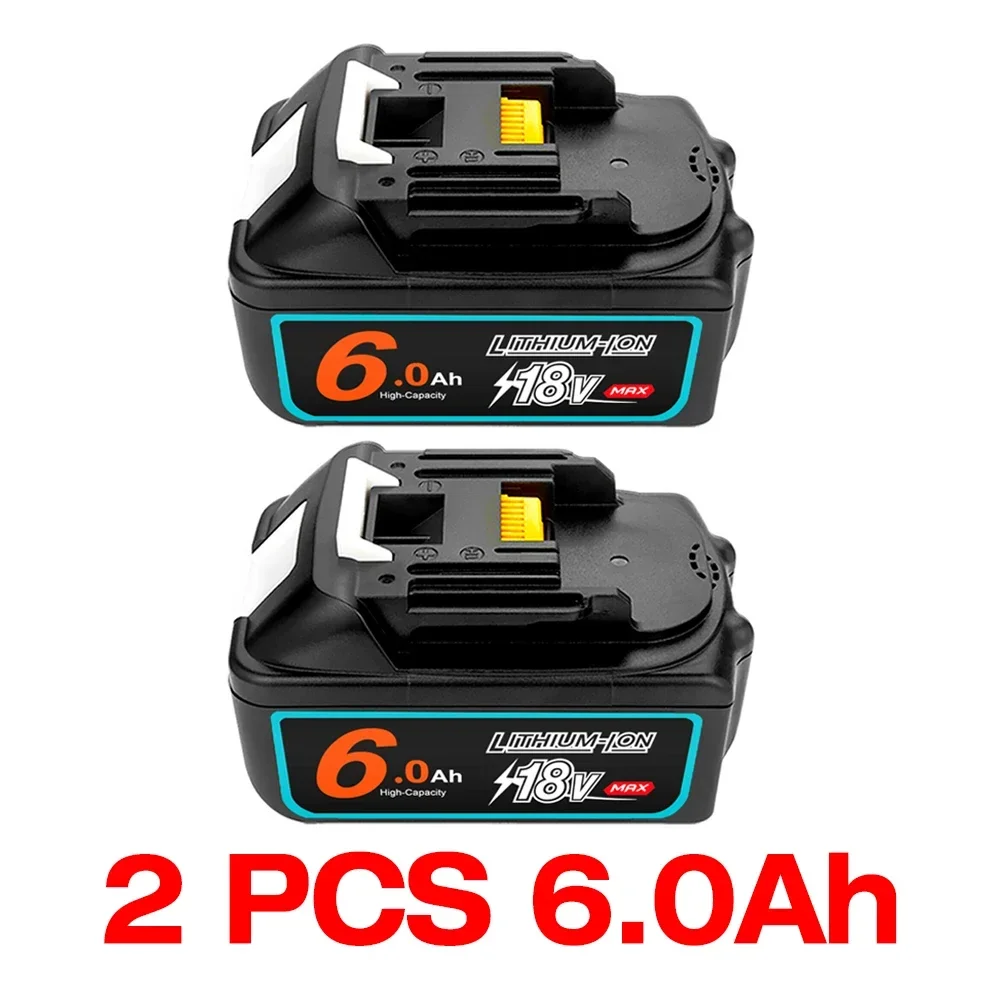 

2025 Upgraded 18V 6.0/8.0Ah for Makita LXT Lithium Battery with LED for BL1860