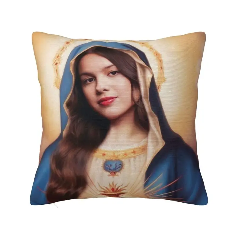 Custom Jesus O-Olivia And R-Rodrigo Cushion Cover Printing Square Floor Pillow Case for Living Room Pillowcase Home Decoration