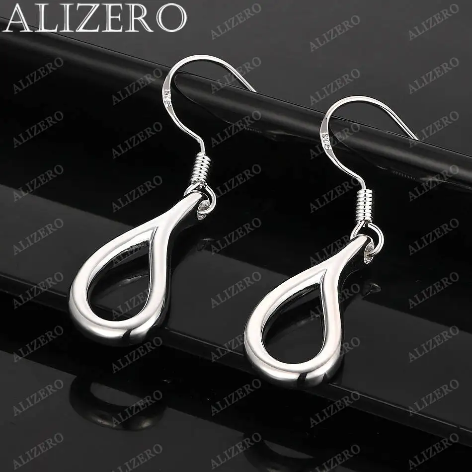 

Fine 925 Sterling Silver Water Droplets Earrings Drop Earring Anniversary Gift Popular Wild Fashion Romantic Jewelry