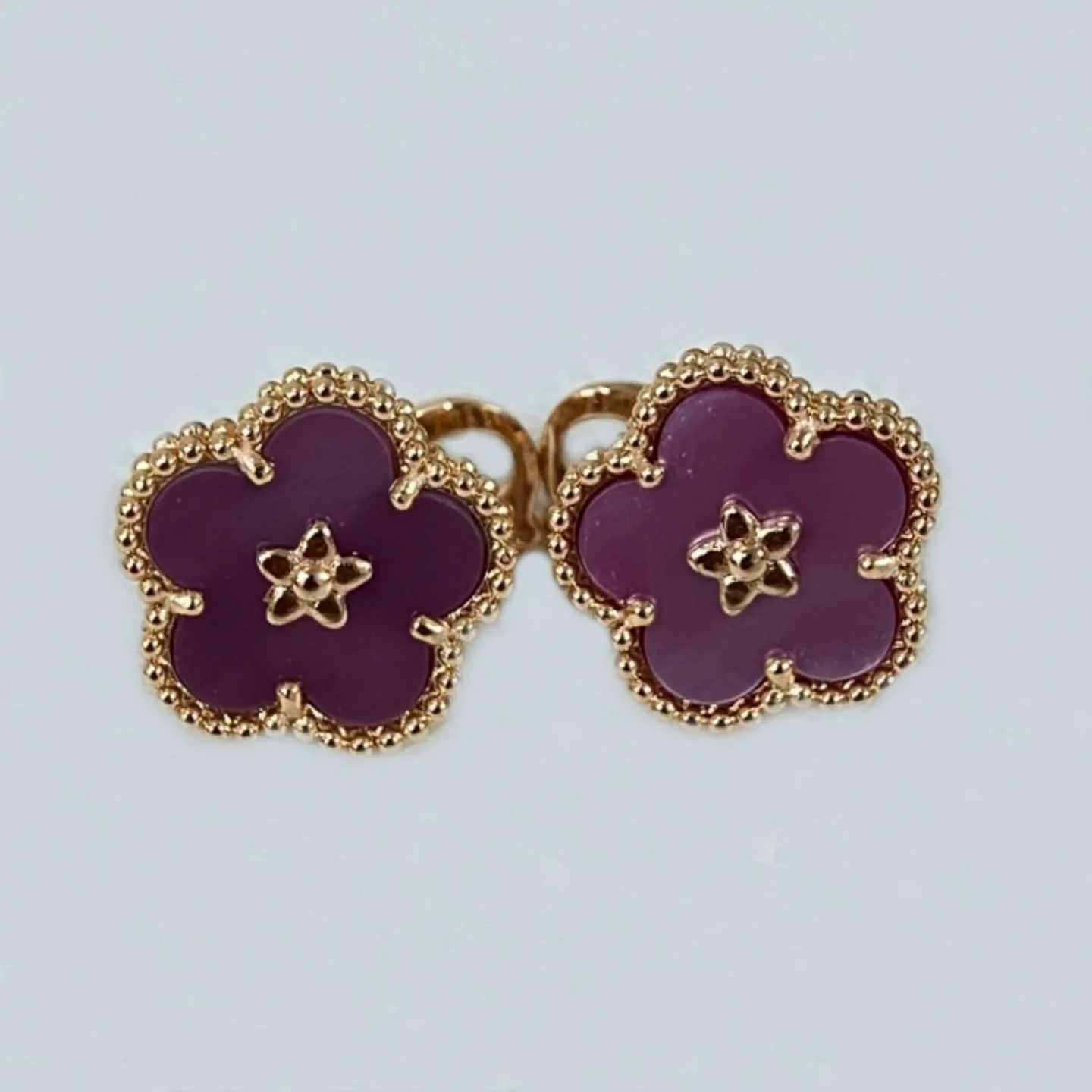 boucles-d'oreilles-manchette-tendance-et-simples-motif-fleur-de-prunier-bijoux-cadeau-pour-petite-amie-en-alliage-plaque-argent-et-or-clous-et-pendantes
