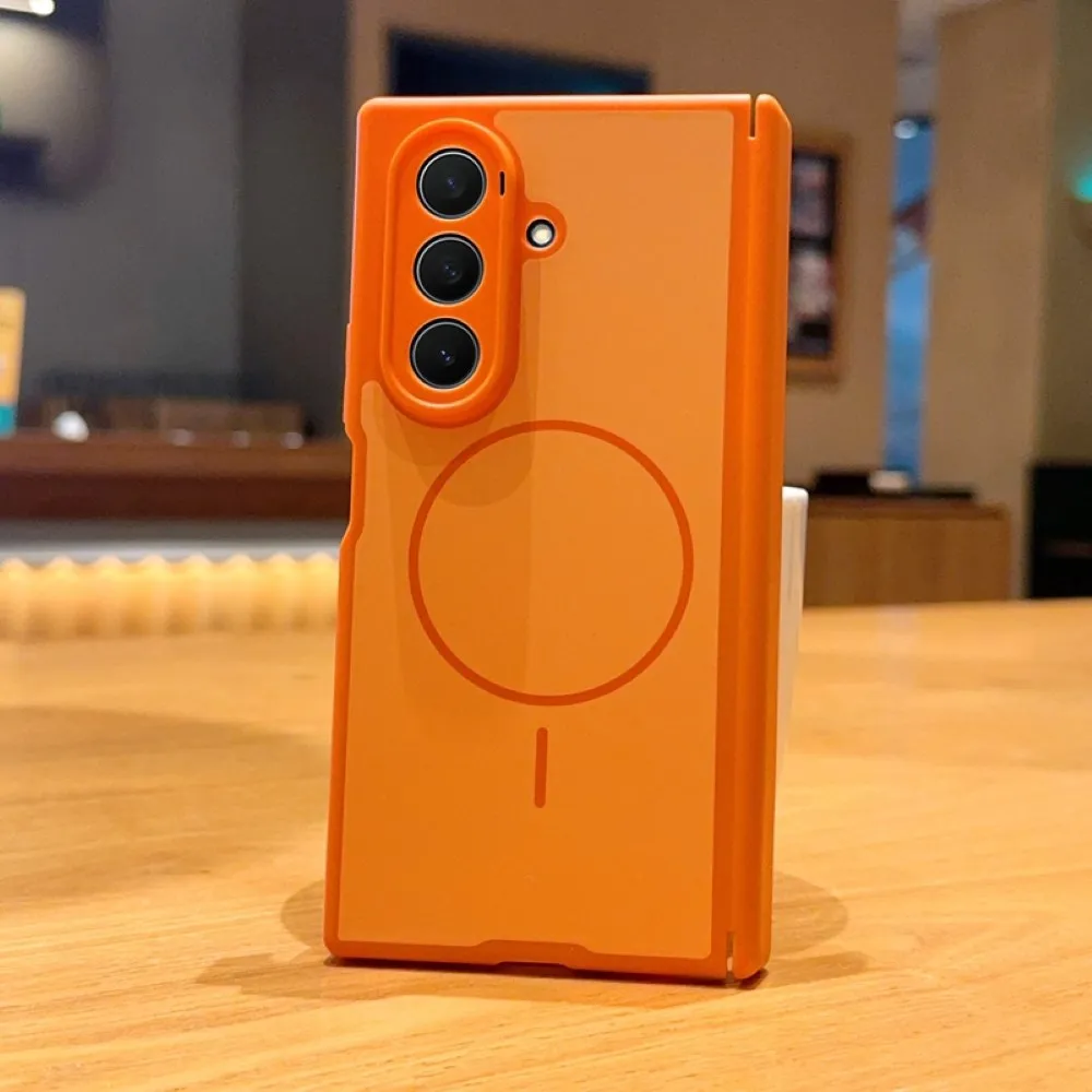 For Magsafe Case For Samsung Galaxy Z TriFold  Matte Double Hinge Wireless Charging Magnetic No Front Hard Protection Cover