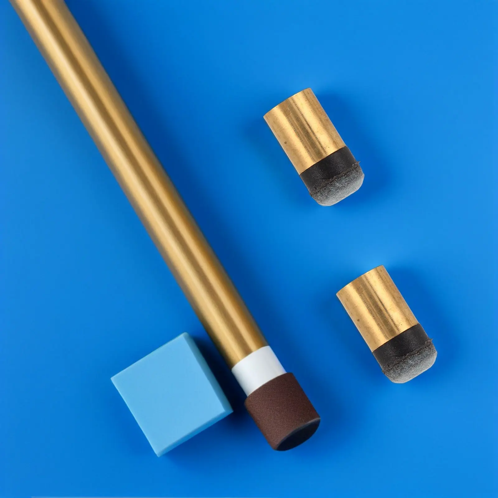 

6Pcs Pool Cue Tip Replacement Slip on Copper Ferrule Billiard Cue Stick Repair Heads No Glue Tool Needed for Snooker Pool Table