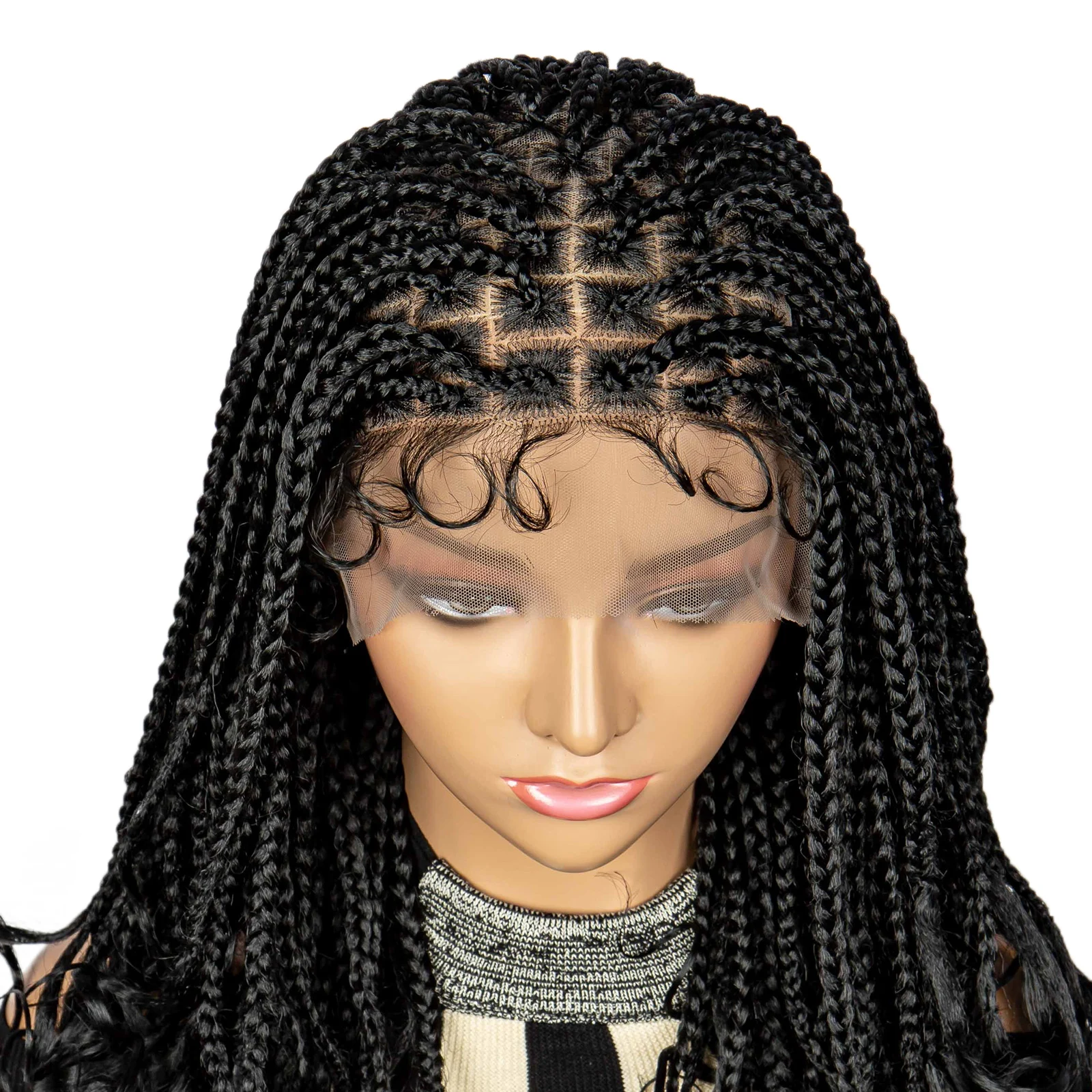 New Arrival Synthetic Lace Front Wig Braided Wigs Square Knotless Box Braids Wigs for Black Women 9x6 Lace Front Wig