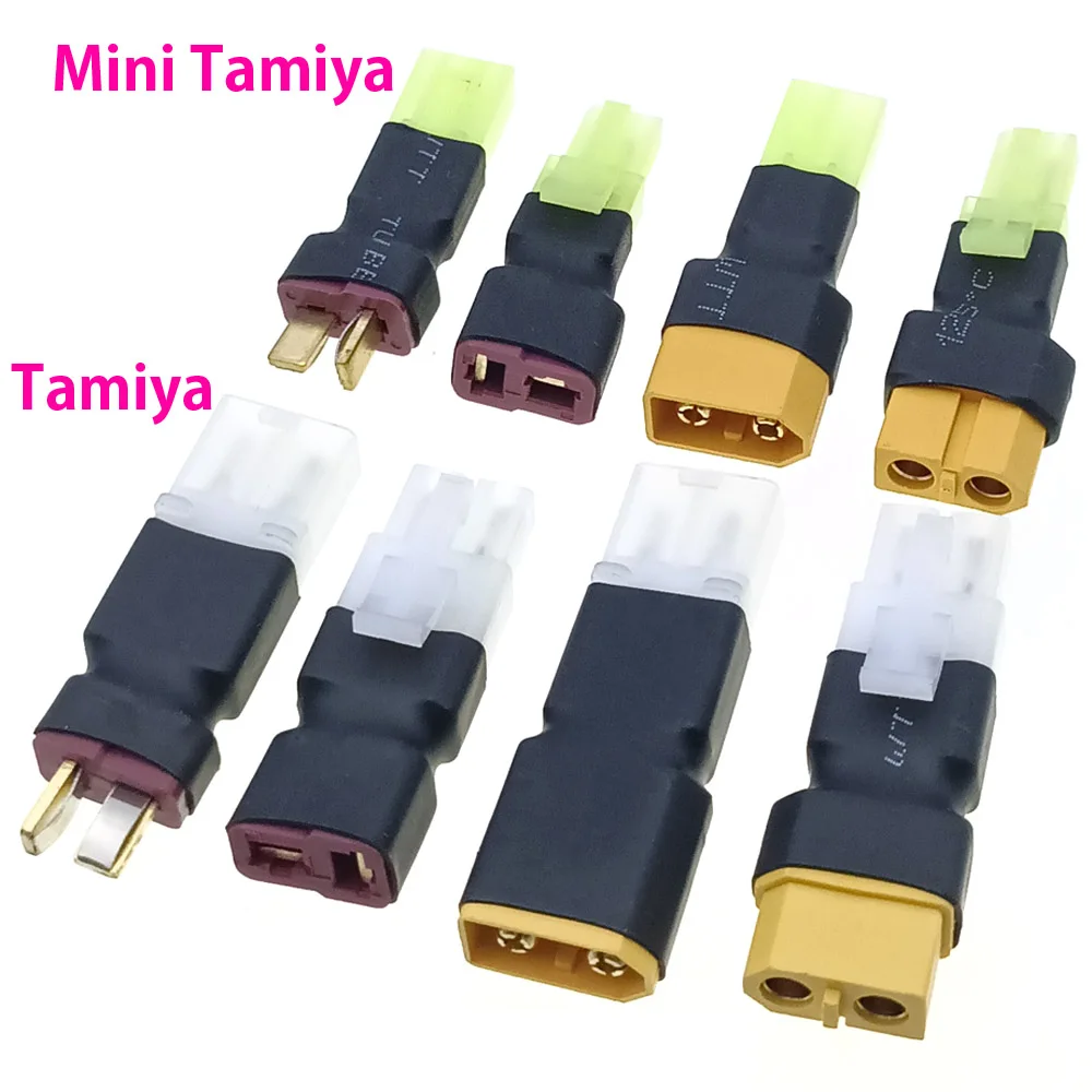 XT XT60 Male Female to TRX EL 4.2mm Mini Tamiya 6.2mm HXT 4.0mm Male Female Adapter DC Plug for RC Car LiPo Battery Connection