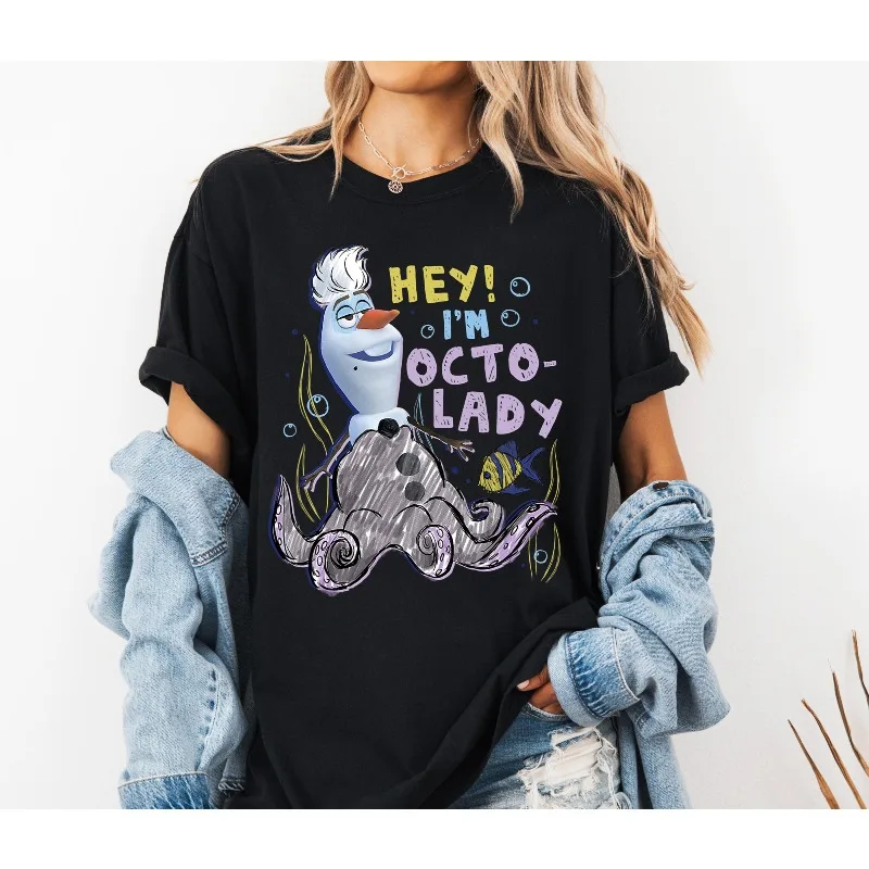 

Disney Olaf Costume Sketch T-shirt, Funny Frozen Olaf Villain Disney Theme Park Family Group Christmas Shirt Parent-child Outfit