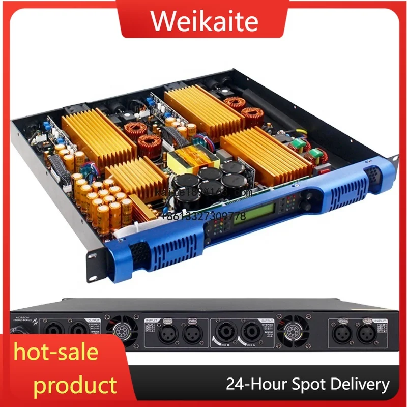 

Class D Professional Amplifier Audio Amplifier 4-channel Stereo power amplifier 1U size 1200Wx4 for DJ sound set