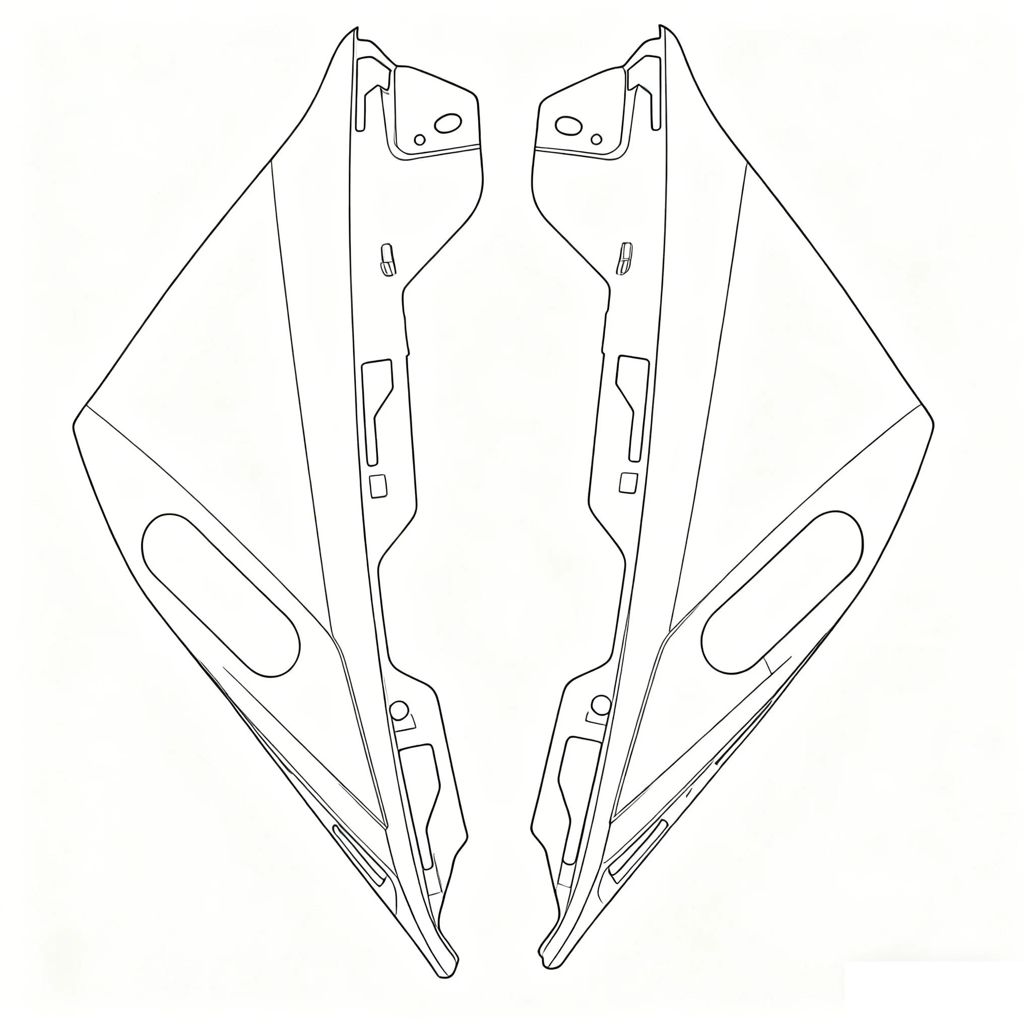 

MTKRACING For YAMAHA TMAX 530 2017-2019 BC3-2835P/BC3-28306 Motorcycle Accessories Head Fairing Nose Front Upper Side cover