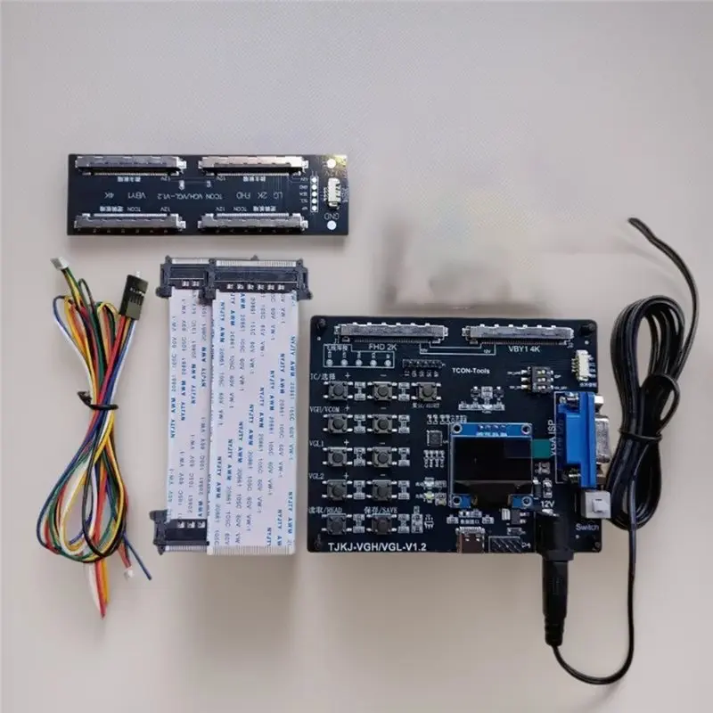 บอร์ดควบคุมแรงดันไฟฟ้า BAAR-Tcon Vgh Vgl Vcom พร้อมโปรแกรมเมอร์ แหล่งจ่ายไฟ DC ปลั๊กแบบ US ออลอินวัน เมนบอร์ด