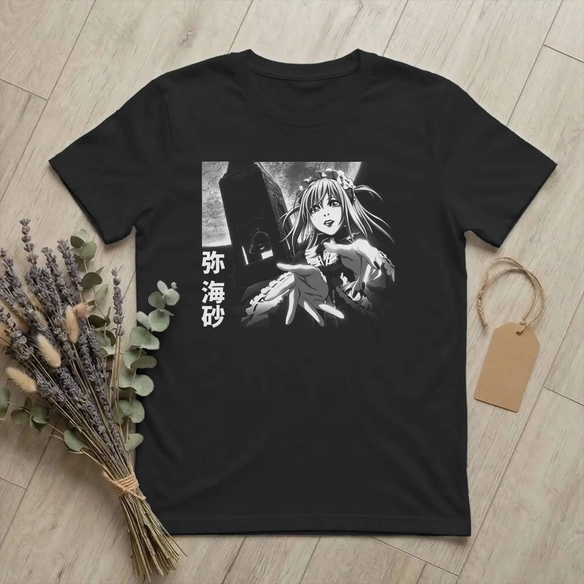 Camiseta Unissex Death Note Misa Anime 100% Algodão Vintage Manga Curta Gola Redonda Plus Size